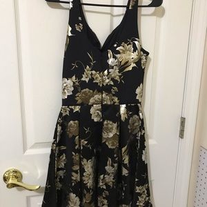Black and gold dress